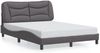 Doppelbett, Bettgestell Modernen mit LED ohne Matratze Grau 140x190 cm d1403e Bild 5