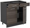 Küchenunterschrank R-Line Edelgrau 80 cm ohne Arbeitsplatte Vicco Bild 3