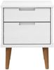 vidaXL Nachttisch MOLDE Weiß 40x35x48 cm Massivholz Kiefer 350496 Bild 4