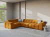 Micadoni Ecksofa Kendal 6-Sitzer Links Samt Senf Bild 5