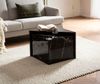 Couchtisch 2er Set MONOBLOC Schwarz Hochglanz Sofatisch mit Marmor Optik, Des... Bild 2