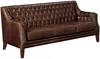 Vente-unique - COLBERT Couchgarnitur Leder Braun - B 84 cm x H 84 cm x L 138 cm194,5 cm Bild 4