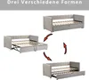 Schlafsofa, 90x200 cm/180x200 cm, Ausziehbett mit Bettfunktion, inkl. Lattenrost, Einzelbett, Doppelbett, Jugendbett, Samt Bild 5