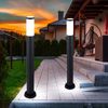 2er Set LED Stehleuchte, Edelstahl anthrazit H 80 cm Bild 3