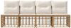 vidaXL 4-Sitzer Garten-Sofa ohne Armlehnen 4 pcs 4-Sitzanzahl Natur 42026736 Bild 4