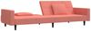 vidaXL Schlafsofa 2-Sitzer mit 2 Kissen Rosa Samt 375819 Bild 5