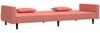 vidaXL Schlafsofa 2-Sitzer mit 2 Kissen Rosa Samt 375819 Bild 4