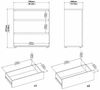 Dmora Kommode Aski, Mehrzweckkommode, Schlafzimmerkommode, Schrank mit Schubladen, 77x40 h84 cm, Weiß Bild 3