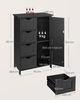 Vasagle Badezimmerschrank mit 4 Schubladen und verstellbarer Ablage, MDF tintenschwarz, 82 x 30 x 55 cm Bild 5