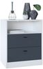 Vladon Kommode Pino V1, Nachttisch mit 2 Schubladen & 1 offenem Fach, Weiß matt/Anthrazit matt ohne LED (56 x 67,5 x 36 cm) Bild 5