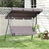 Angel Living Hollywoodschaukel 3-Sitzer Hollywoodschaukel Gartenschaukel mit neigbarem Sonnendach, 3-Sitzer, Aluminium Schaukelbank mit wetterfesten Polstern Bild 3