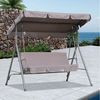 Angel Living Hollywoodschaukel 3-Sitzer Hollywoodschaukel Gartenschaukel mit neigbarem Sonnendach, 3-Sitzer, Aluminium Schaukelbank mit wetterfesten Polstern Bild 2