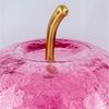 Levandeo® LED Dekolicht, LED Apfel H17cm Rosa Glas Dekolampe Timer Tischlampe Stimmungslicht Bild 3