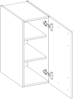 Hängeschrank 30 cm Eiche Artisan + Weiß Hochglanz Küchenzeile Küchenblock Küche Bild 2