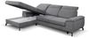 Ecksofa mit Schlaffunktion Sofa MARGIT in Stoff Alfa Hellgrau Ottomane Links Bild 4
