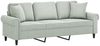 vidaXL 3-Sitzer-Sofa mit Zierkissen Hellgrau 180 cm Samt 3200955 Bild 3