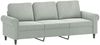 vidaXL 3-Sitzer-Sofa mit Zierkissen Hellgrau 180 cm Samt 3200955 Bild 4