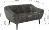 Polstersofa PIRS 2 Skandinavisches Sofa 2-Sitzer, Sofa mit Wellenfederung, Breite 140 cm, schwarze Füße Hoher Sitzkomfort - Grau Cord Bild 5