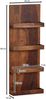 Kadima Design Sheesham Massivholz Wandregal, Nachhaltiges, handgefertigtes Regal. 30x10x80 cm Bild 4