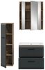 furnling Badmöbel-Set Ivy, (3-St, Spiegelschrank, Standschrank, Waschbeckenunterschrank mit Waschbecken), Badmöbel, Komplett-Set, Breite 105 cm, Nox Oak/schwarz matt Bild 3