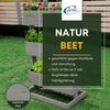 Coemo Mittleres Vertikalbeet Grau Hochbeet 3 Etagen inkl. Pflanzfolie 75x30x75 Bild 4