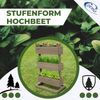 Coemo Mittleres Vertikalbeet Grau Hochbeet 3 Etagen inkl. Pflanzfolie 75x30x75 Bild 2