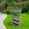 Coemo Mittleres Vertikalbeet Grau Hochbeet 3 Etagen inkl. Pflanzfolie 75x30x75 Bild 5