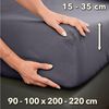 STUDIO Spannbettlaken Premium Spannbettlaken 140x200 – passt bis 160x220 cm, Jersey, Gummizug: rundum, (1 Stück), 140x200 - 160x220 cm Bettlaken Spannbetttuch bis 35cm Höhe Grau Bild 4