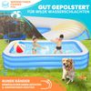 KESSER® Aufblasbarer Pool Familienpool für Kinder und Erwachsene Gartenschwimmbad Familienschwimmbad Sommer Planschbecken Füllmenge Kinderfreundlich Entwässerungslöcher Hellblau, 3 Meter Bild 3