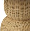 Casa Padrino Luxus Rattan Esstisch Naturfarben Ø 80 cm - Rattan Esszimmer Möbel Bild 5