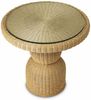 Casa Padrino Luxus Rattan Esstisch Naturfarben Ø 80 cm - Rattan Esszimmer Möbel Bild 2