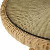 Casa Padrino Luxus Rattan Esstisch Naturfarben Ø 80 cm - Rattan Esszimmer Möbel Bild 4