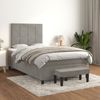 vidaXL Boxspringbett mit Matratze Hellgrau 120x190 cm Samt 3270469 Bild 3