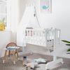 roba Komplettwiegenset - inkl. Kinderbettausstattung 'Little Stars' & Bremsrollensatz - Weiß Bild 2