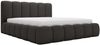 GRAINGOLD Cloud Bett 140x200, Polsterbett mit Bettkasten, Bouclé-Stoff, mit Kopfteil, Schwarz Bild 2