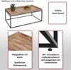 Couchtisch HWC-K71, Kaffeetisch Beistelltisch Tisch, Holz massiv Metall 46x110x60cm ~ dunkelgrau Bild 2