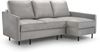 AX LIVING Couch hellgrau Romanii 3sitzer mit Schlaffunktion 220 cm breit R Bild 2