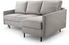 AX LIVING Couch hellgrau Romanii 3sitzer mit Schlaffunktion 220 cm breit R Bild 4