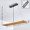 hofstein Pendelleuchte »Volano« dimmbare aus Holz/Metall in Braun/Dunkelgrau, 3000 Kelvin, moderne Hängelampe, Höhe max. 150cm, Pendellampe dimmbar,3000 Lumen Bild 5
