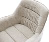Drehstuhl Kaira-Flex Webstoff Soft Beige Kreuzgestell kantig Edelstahl 180° drehbar Bild 4