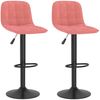 vidaXL Barhocker 2 Stk. Rosa Samt [333996] Bild 2