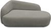 DOMO. collection Recamiere 700013, Liege mit Zierkissen, oval, Füße mit Filzgleitern, Chaiselongue, Sofa, Polstergarnitur, 183 x 105 x 75 (BxTxH), grau Bild 2