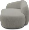 DOMO. collection Recamiere 700013, Liege mit Zierkissen, oval, Füße mit Filzgleitern, Chaiselongue, Sofa, Polstergarnitur, 183 x 105 x 75 (BxTxH), grau Bild 4