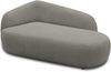 DOMO. collection Recamiere 700013, Liege mit Zierkissen, oval, Füße mit Filzgleitern, Chaiselongue, Sofa, Polstergarnitur, 183 x 105 x 75 (BxTxH), grau Bild 3