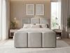 GRAINGOLD Campi Doppelbett 180x200, Boxspringbett mit zwei Bettkästen, mit Kopfteil, Velour-Stoff, Grau Bild 3