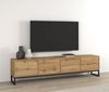 OTTO home Lowboard Loft, Breite 208,5 cm, TV-Board mit 4 Klappen, Metallkufen, TV-Kommode mit viel Stauraum, push-to-open-Funktion Bild 3