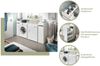 welltime Standregal Falas, Höhe 101cm, Apothekerauszug mit 3 Fächern,3 offene Ablagefächer, Rollregal, Organizer, Anstellregal, Anstellschrank, Badschrank Bild 3