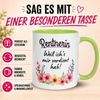 Momentals Tasse Rente Frau – Weil ichs mir verdient hab – Geschenk Rentnerin Ruhestand, Gratis Versand · Links-&Rechtshänder · Spülmaschinenfest Bild 2