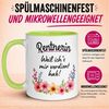 Momentals Tasse Rente Frau – Weil ichs mir verdient hab – Geschenk Rentnerin Ruhestand, Gratis Versand · Links-&Rechtshänder · Spülmaschinenfest Bild 4
