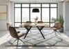 Esstisch Mango 180x90x76 natur lackiert / Epoxid schwarz, Sterngestell anthrazit matt EPOXY Bild 3
